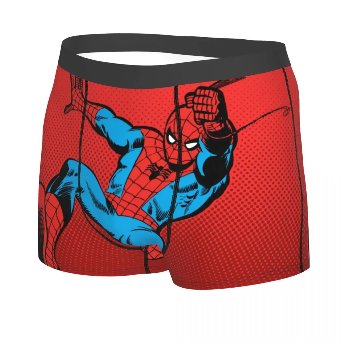 Spider Man Retro Swinging Kick Underwear Men Printed Custom Boxer Shorts Panties Briefs Soft Underpants