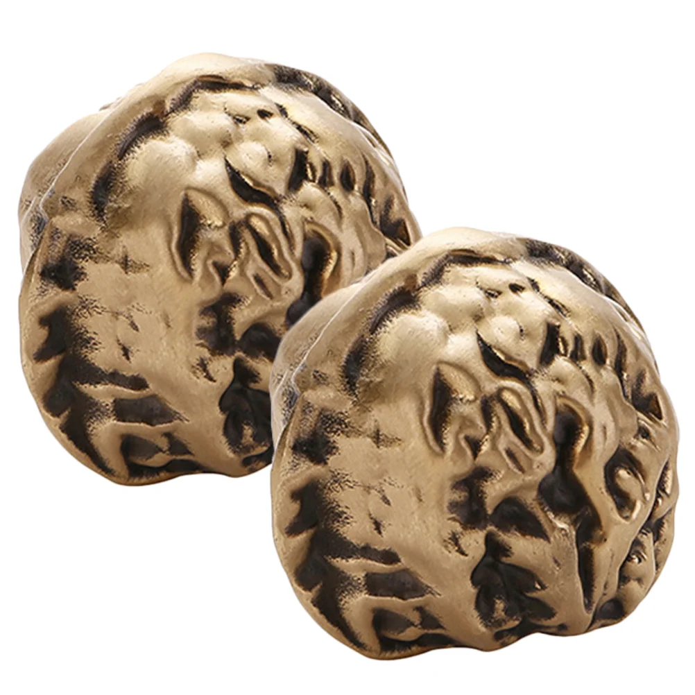 Toys Brass Walnuts Chinese Decor Balls for Hands Women Things Small Supplies Exercise