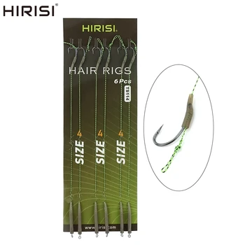 Hirisi 6 قطعة صيد سمك الشبوط جاهز الصنع هوك ربط تعادل الحفارات محطة معالجة TS114 اكسسوارات الصيد