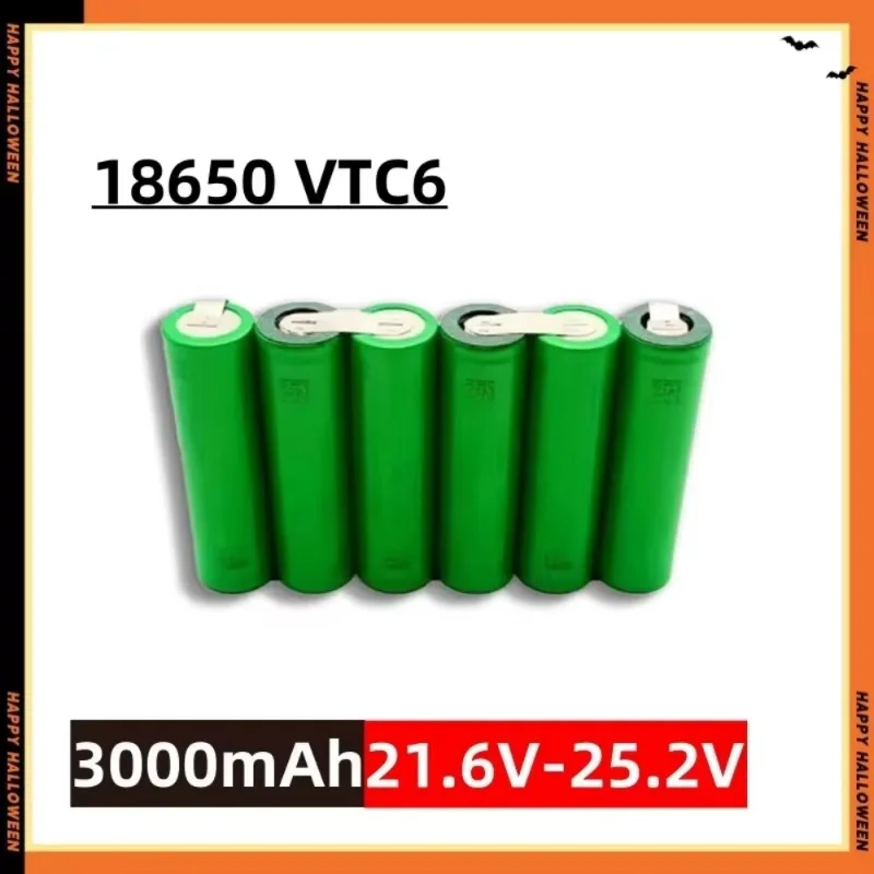 18650 VTC6 3000-6000 MAh 2S 3S 4S 5S 6S Large Capacity Customizable for Screwdriver Battery Pack 10.8V 12V 14.4V 18V 21V