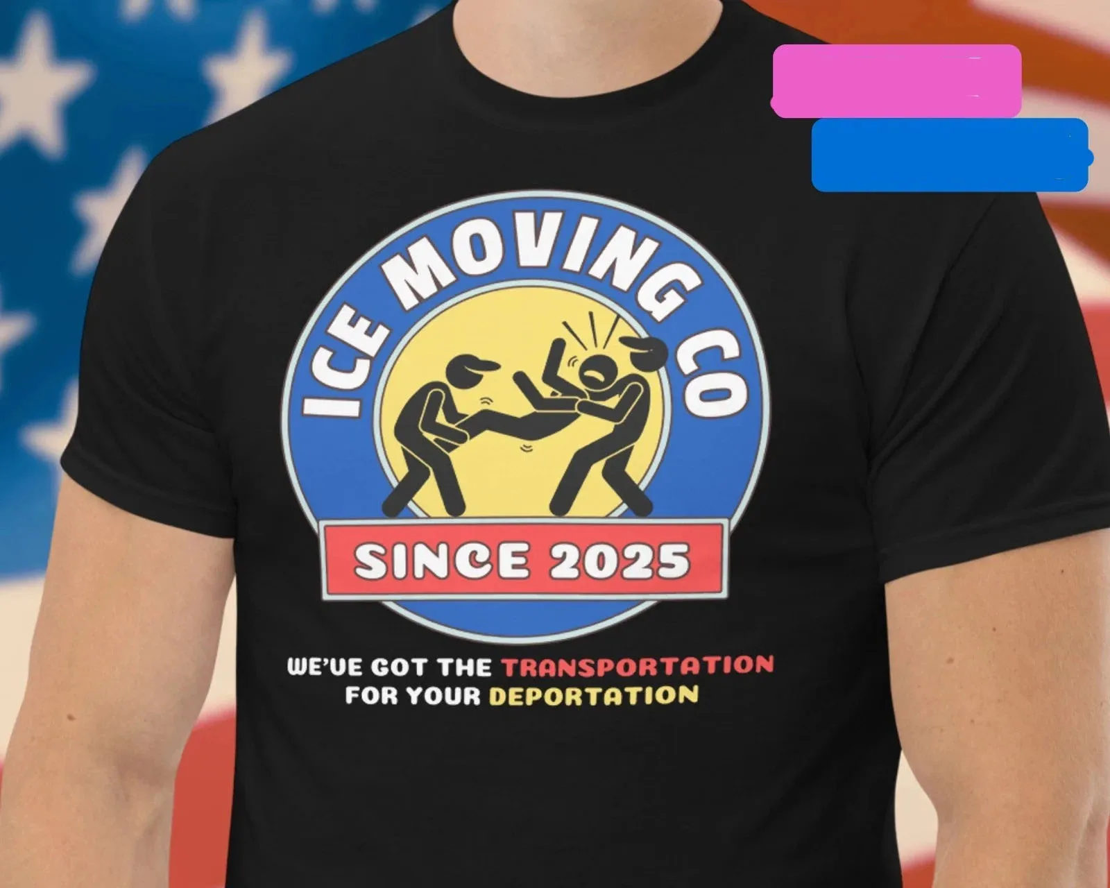 Funny ICE Parody Shirt 2025, Immigration Humor Graphic T-Shirt Unisex Reprint