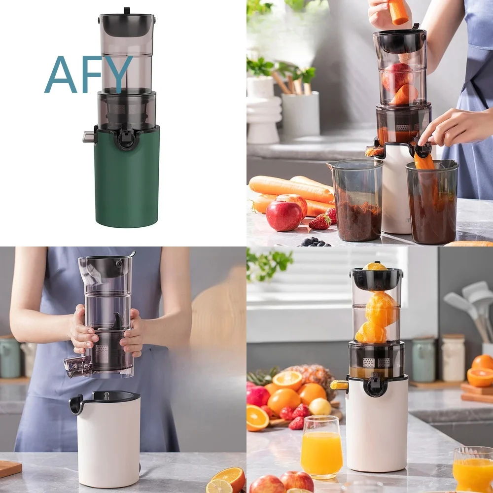 220V Electric Slow Juicer for Home Use Automatic Cold Press Juice Extractor with Large Feed Chute and Pulp Separation for