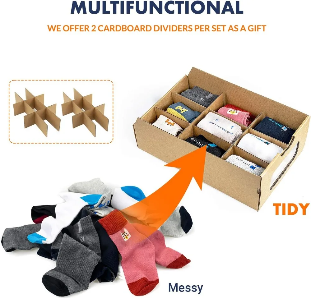 12 عبوة من صناديق تخزين مقاومة للماء مقاس 13.2 × 8.3 × 5.1 بوصة منظم من الورق المقوى قابل للتكديس مع نافذة #6
