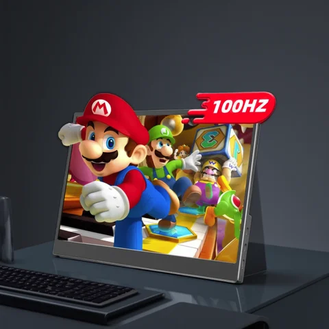 ZSUS 18-Inch 1080P 100Hz Monitor Portátil 16:9 HDR 100% sRGB 350cd /M² Para XBox PS4 / 5 Switch Celular PC Loptop Extensão