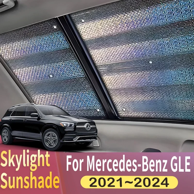 

Sunroof Sunshade Suitable For Mercedes-Benz GLE V167 2021 2022 2023 2024 Car Panoramic Roof Heat Shield Window Sunshade Anti-UV