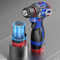 Cordless Electric Screwdriver, Brushless Impact Drill, Wireless Hand Drill, Lithium-Ion Battery Power Tools