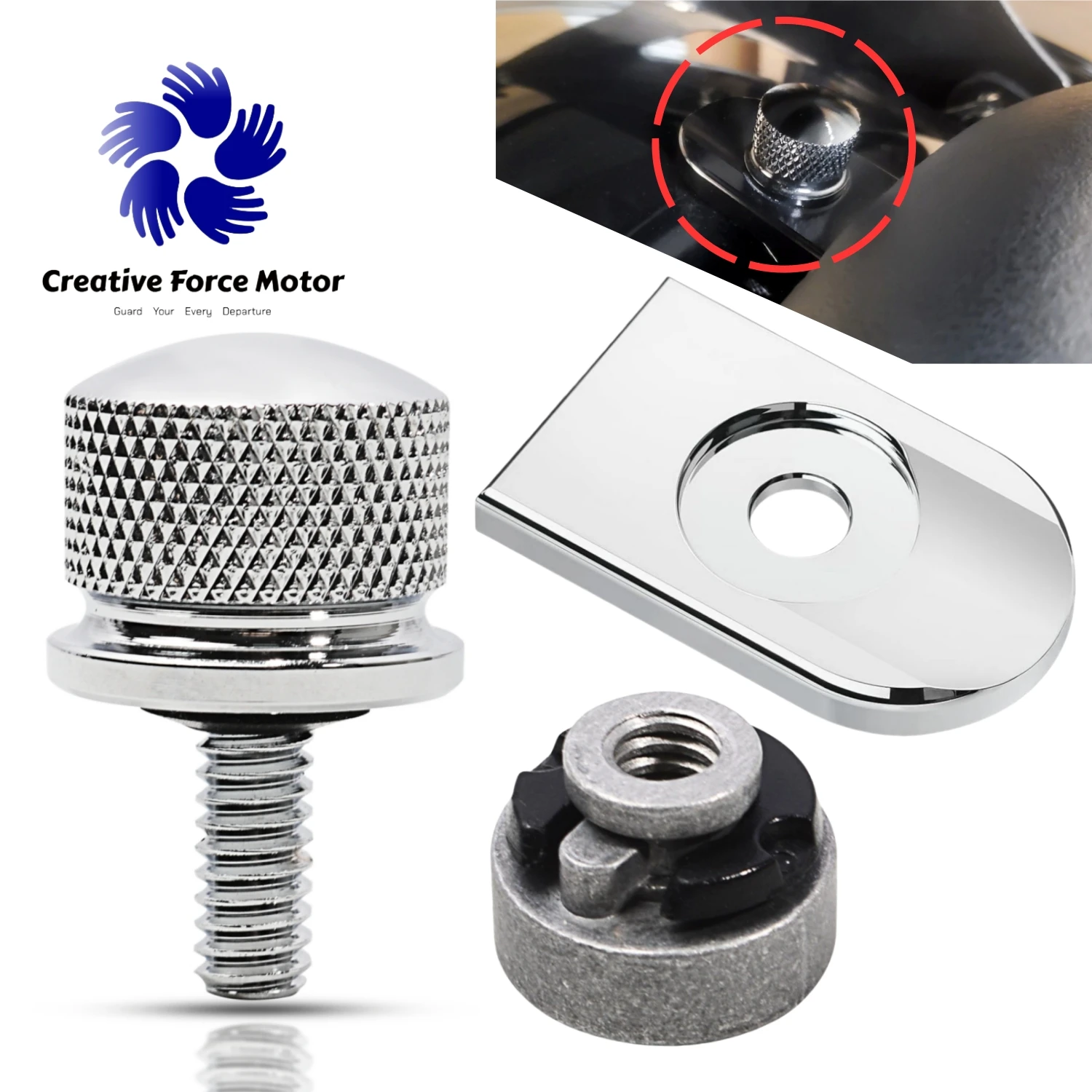 

Rear Fender Seat Bolt Nut Tab Screw Motorcycles Mount Knob Cover For Harley Sportster XL Dyna Softail Breakout Touring Universal