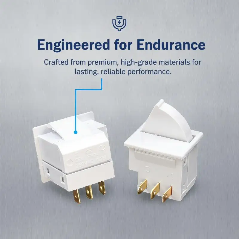 Universal Refrigerator Door Control Switch Energy Saving 2/3 Pins 250V 0.25A Reliable Replacement for Home Freezer Parts