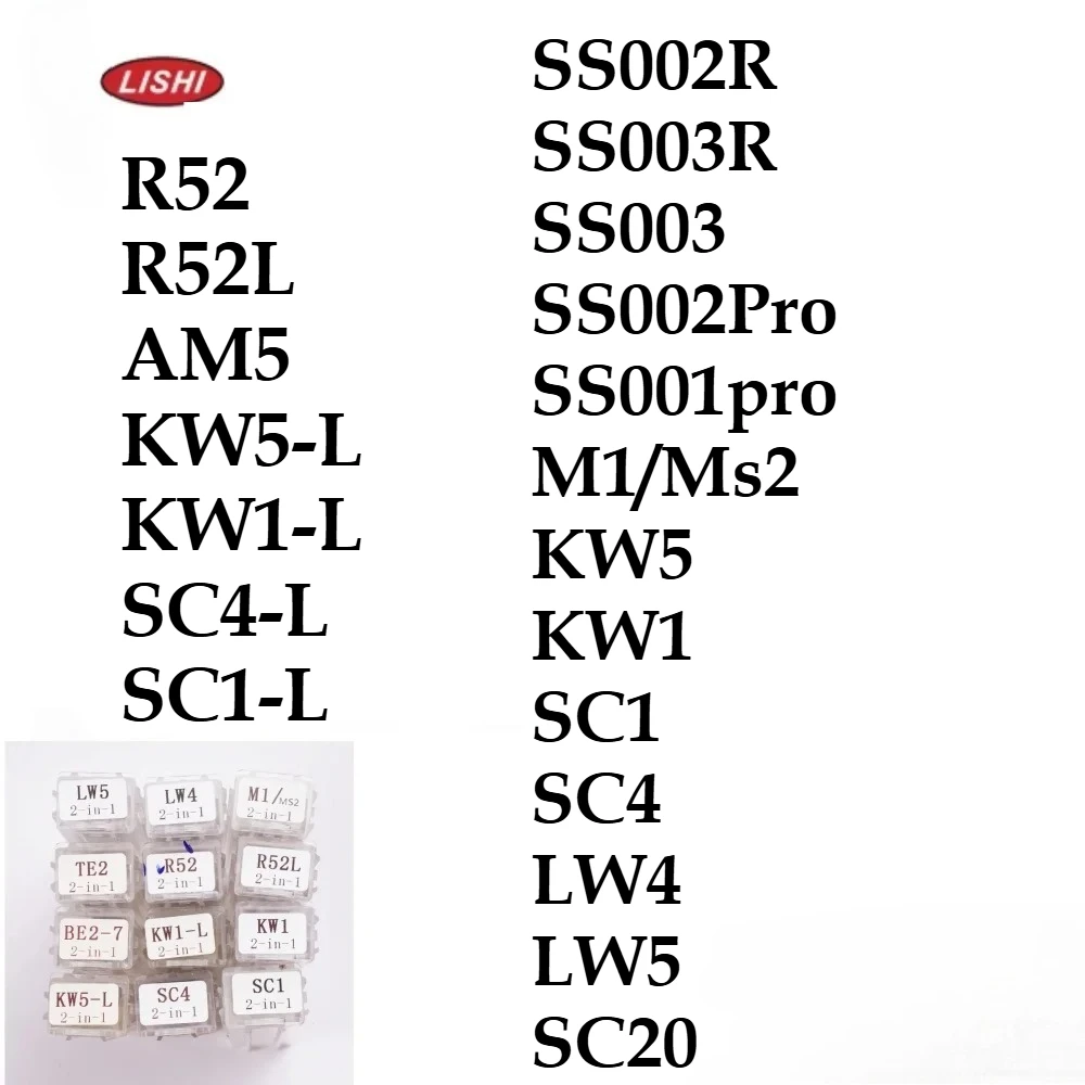 

Repair Tools Locksmiths 2in1 Lishi SS002pro KW1 SC1 SC4 SS001 Lw4 SC20 R52 AM5 R52L M1MS2 KW1-L Sc4-l for Home Door Civil Locks