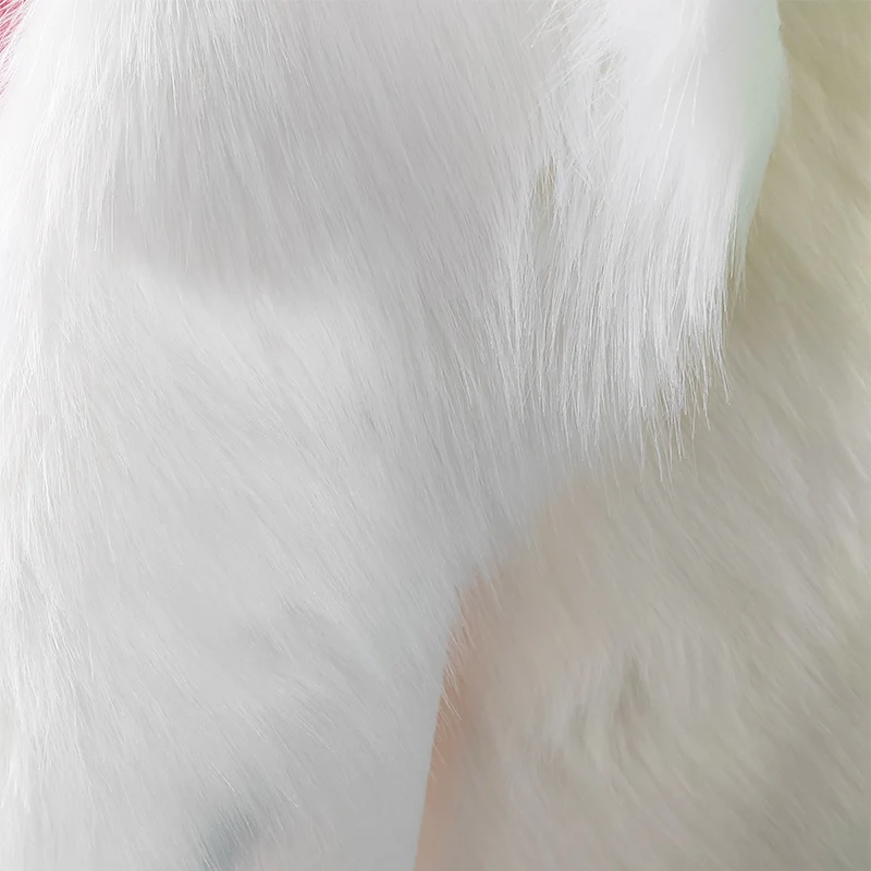 Good White Faux Fox Fur Fabric,Sewing Material,DIY Home Decoration,Collar,Clothing Accessories, about 5cm Long Hair,wide 180cm