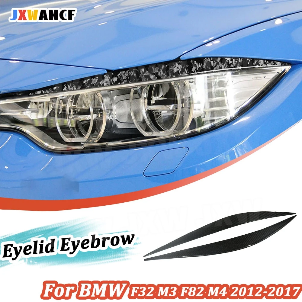 

JXWANCF Чехлы для передних фар из углеродного волокна для BMW 4 серии F32 F33 F36 F80 M3 F82 F83 M4 2012-2017, веки ламп