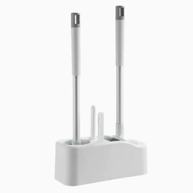 

Набор для глубокой очистки унитаза 4-в-1: щетка с держателем и силиконовый вантуз, аксессуары