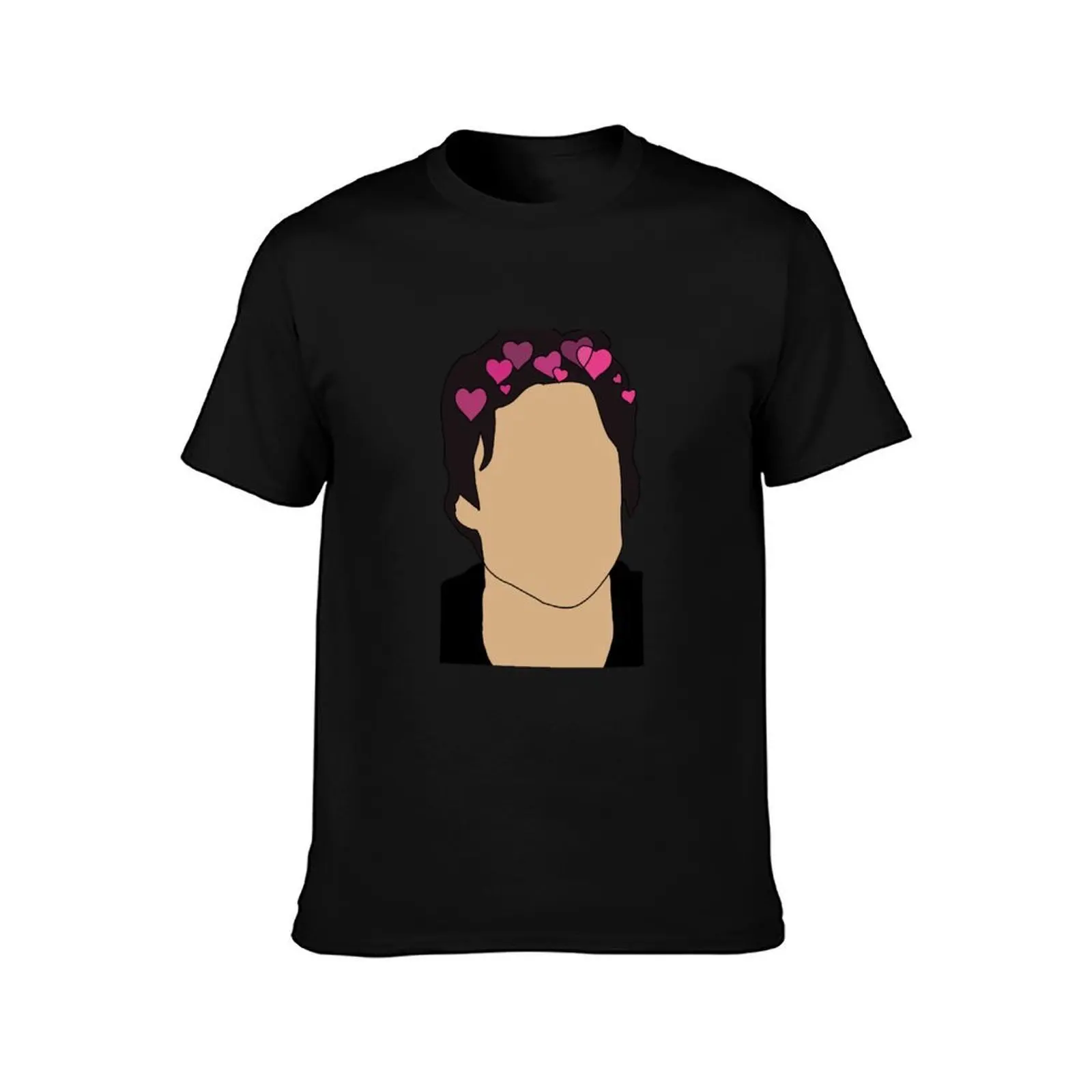 Damon Salvatore heart crown T-Shirt Abstract Pattern Print Top T-Shirt