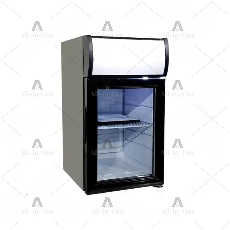 25 Liter Small Refrigerator Glass Door Counter Top Commercial Display Mini Fridge with Light Box
