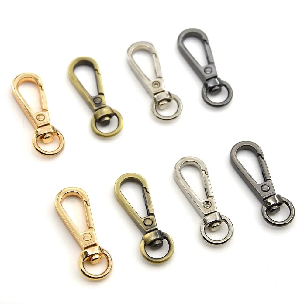 5pcs Metal Lobster Clasp Keychain Swivel Hooks Webbing Strap Clips Buckle Bag Connector DIY Hardware Accessories