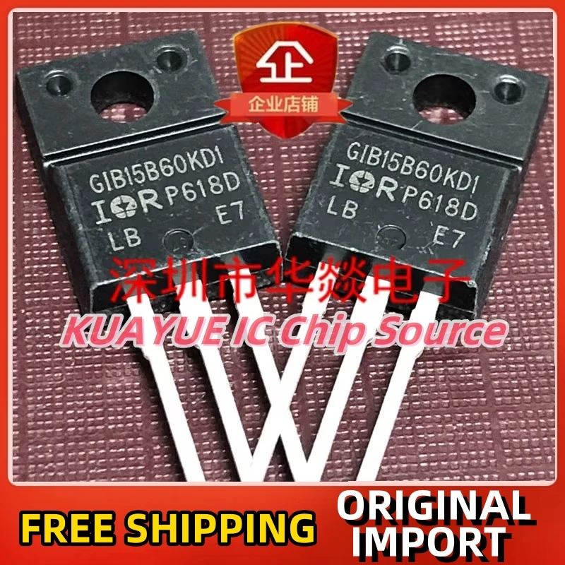 10PCS-30PCS GIB15B60KD1 IRGIB15B60KD1TO-220F 600V 12A Fast Shipping Quality Guarantee