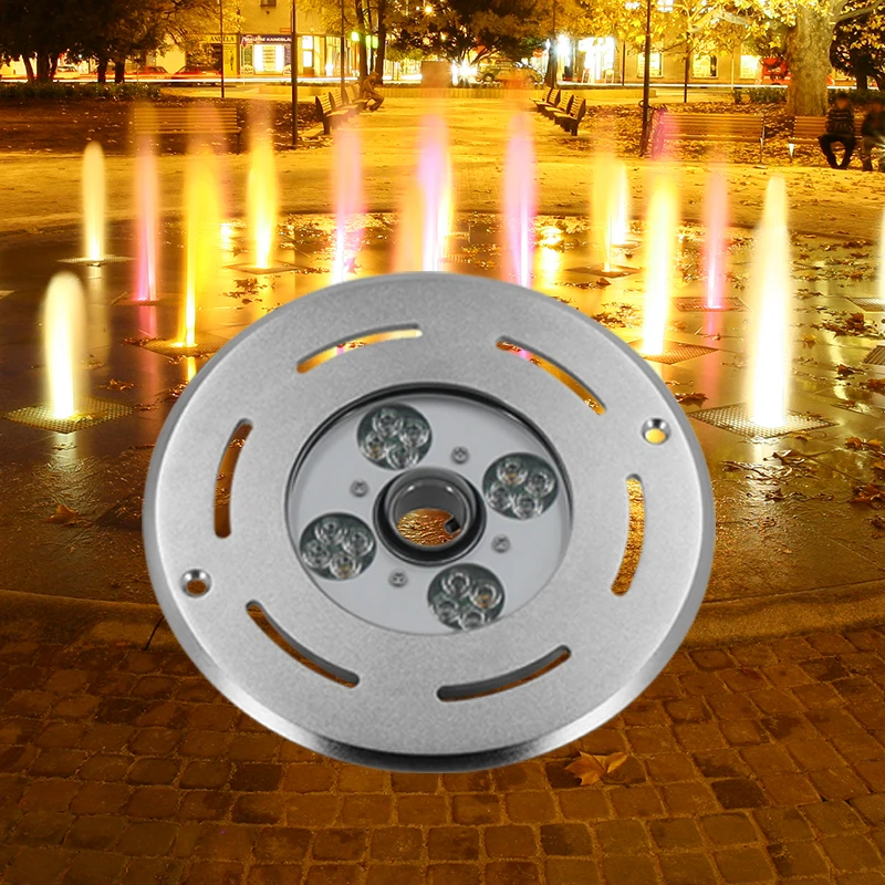 Waterproof Stainless Steel Water Sprinkler Light Swimming Pool Light Emitting Diode Fountain Light