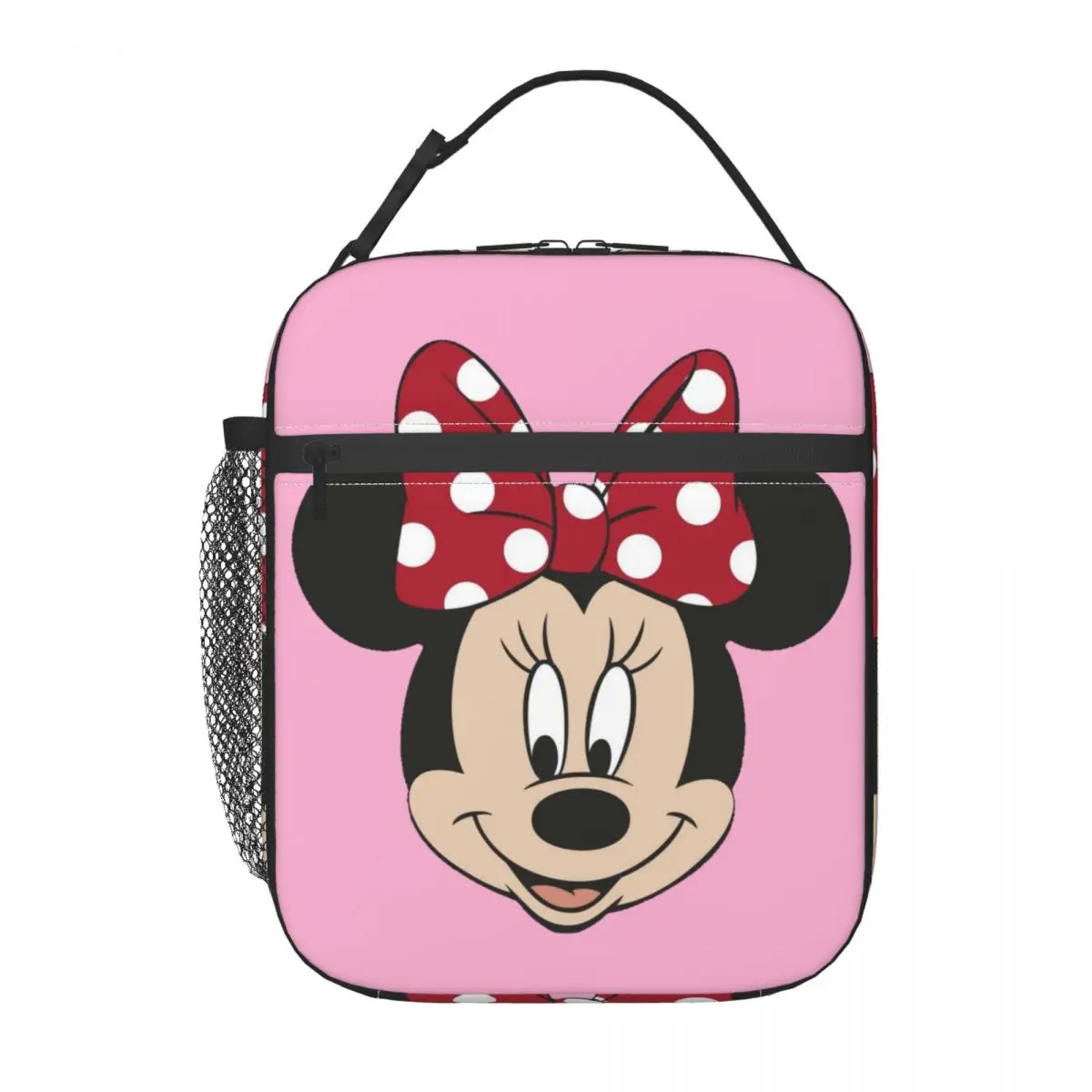 Custom Mickey Mouse Portable Lunch Box Women Multifunction Thermal Cooler Food Insulated Lunch Bag School Children Student