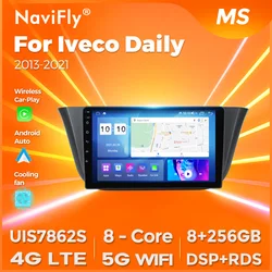 NaviFly Android Auto Car Radio Multimedia Video Player For Iveco Daily 2013-2021 BT CarPlay Navigation GPS Autoradio QLED 2 Din