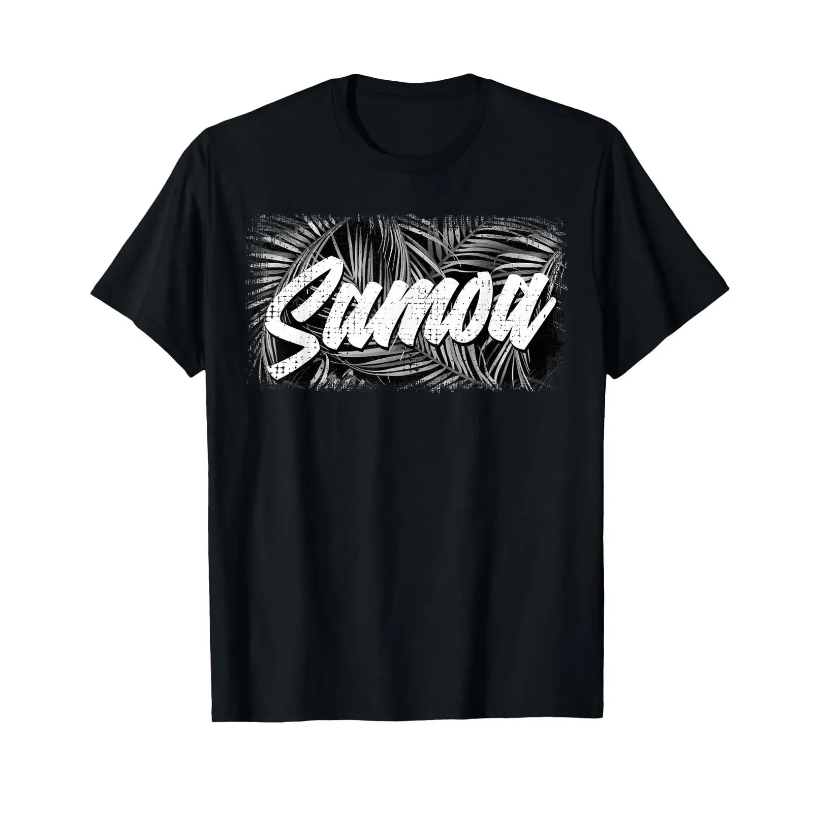 Retro Palm Samoa T Shirt Samoan vintage Washed fashion Stretched homme Slightly streetwear Unisex Versatile