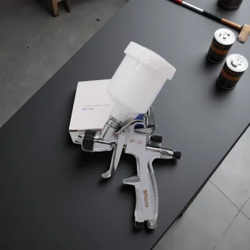 LVMP मिनी स्प्रे गन ग्रेविटी फीड 125ml एयरब्रश एडजस्टेबल नोजल 0.5/0.8/1.0/1.2mm के साथ मरम्मत कार्य और छिड़काव के लिए 10 best sales मिनी एयरब्रश - №4