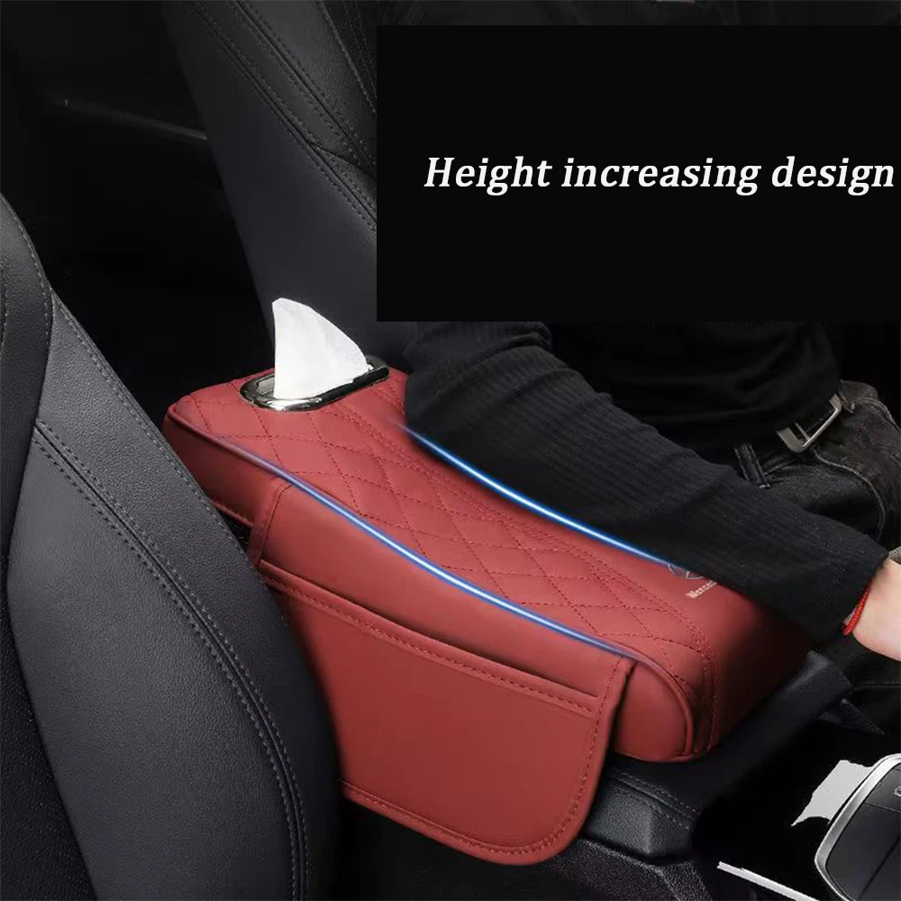 

For Trumpchi GAC GS3 Emzoom GS3 GS4 GS5 Car Styling Armrest Box Height Increase Pad Leather Protective Cover Auto Accessories