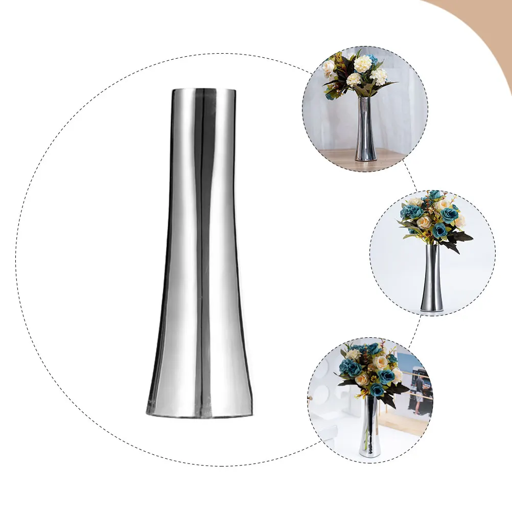 

Stainless Steel Flower Vase Modern Metal Desktop Decor Home Ornament Reliable Vase for Arrangement Household Product