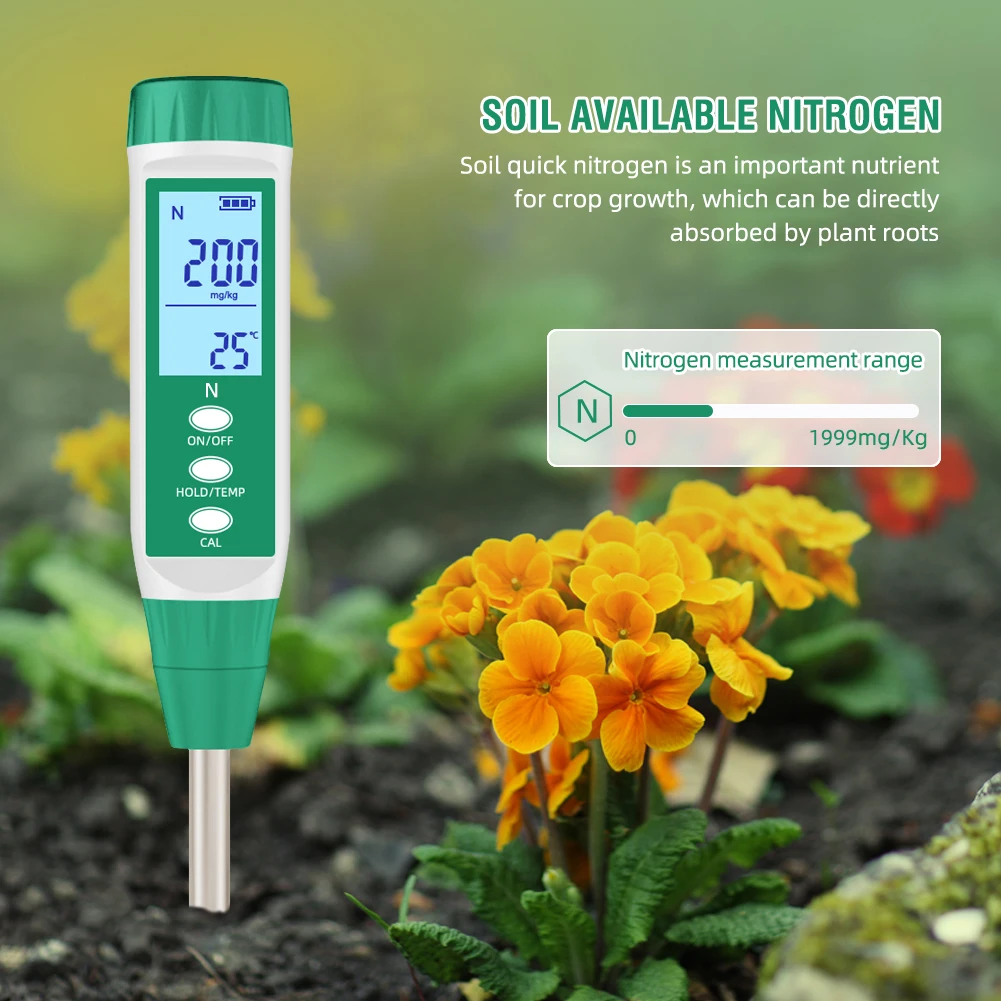 Yieryi Soil Test Kit NPK Meter Soil Quick-acting Nitrogen/Phosphorus/Potassium Tester Nutrient Analyzers for Growing Plants