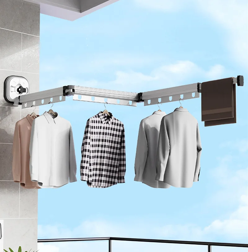 

Suction Cup Strong Powerful Self Adhesive Drying Rack Hanger RV Clothsline Wall Mount Foldable Cloth Dryer Hanging Collapsible