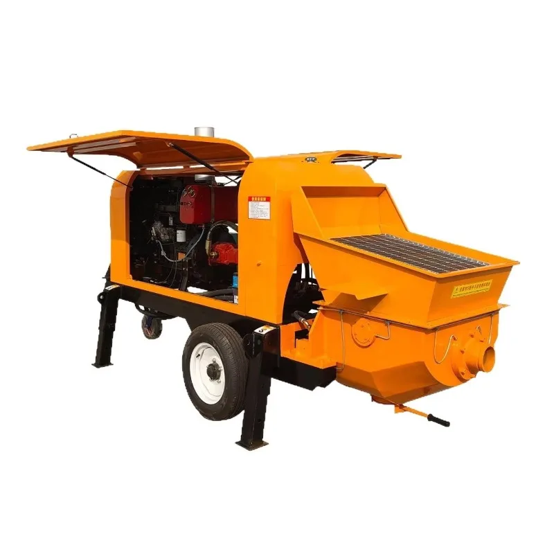 High efficiency miniature diesel concrete with remote concrete conveying construction machinery