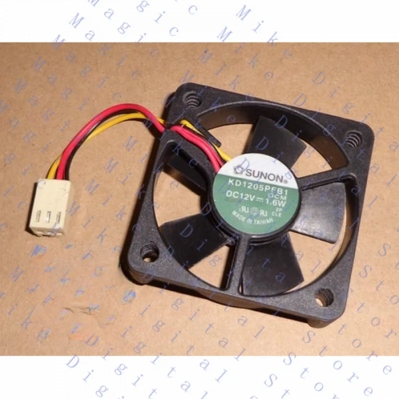 UU  1X  DC12V 1.6W 3-pin Cooling fan   KD1205PFB1 50x50x10mm 5cm