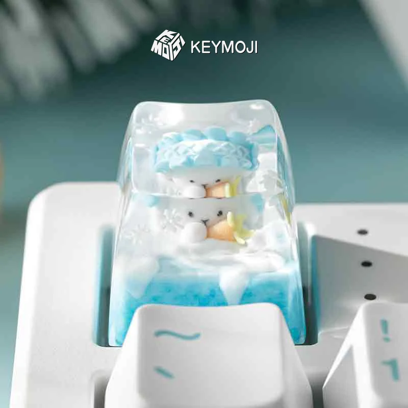 KEYMOJI Snow World Artisan Series Artisan Keycap For MX Switch Mechanical Keyboard Keycap
