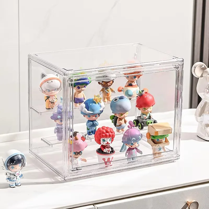 Blind Box Storage Display Stand Doll Display Case POP MART Storage Box Toy Dust-proof Transparent Figure Displ magnetism