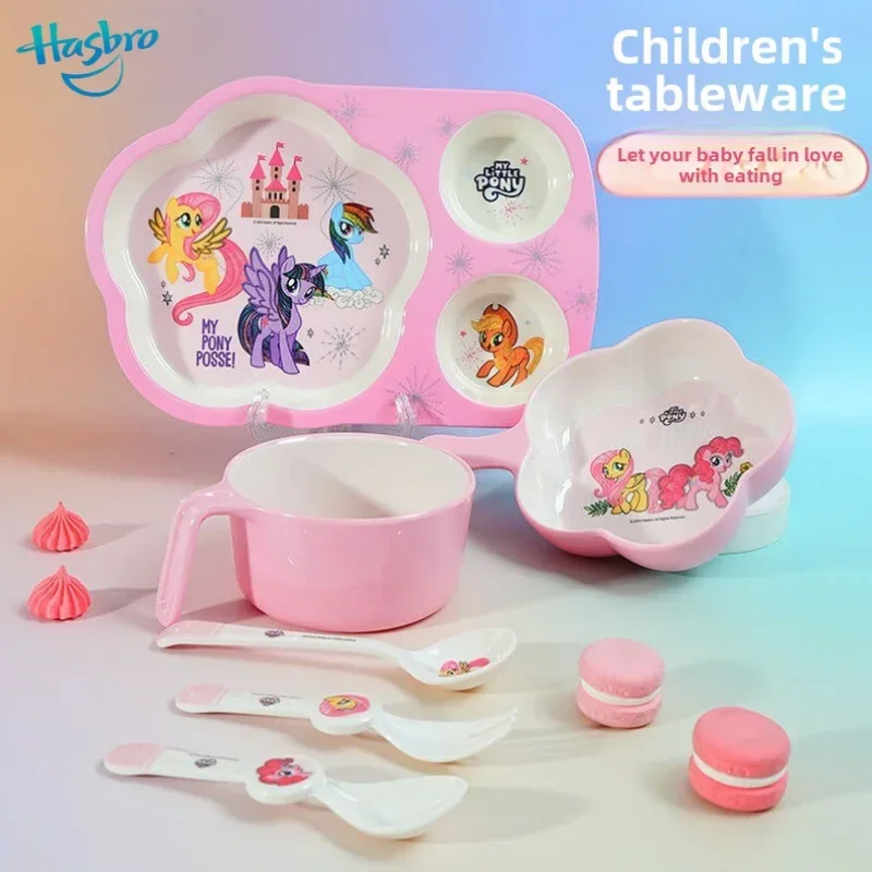 Juego de vajilla para el hogar para niños, My Little Pony Twilight Sparkle Rainbow Dash, periférico de animé, melamina de calidad alimentaria