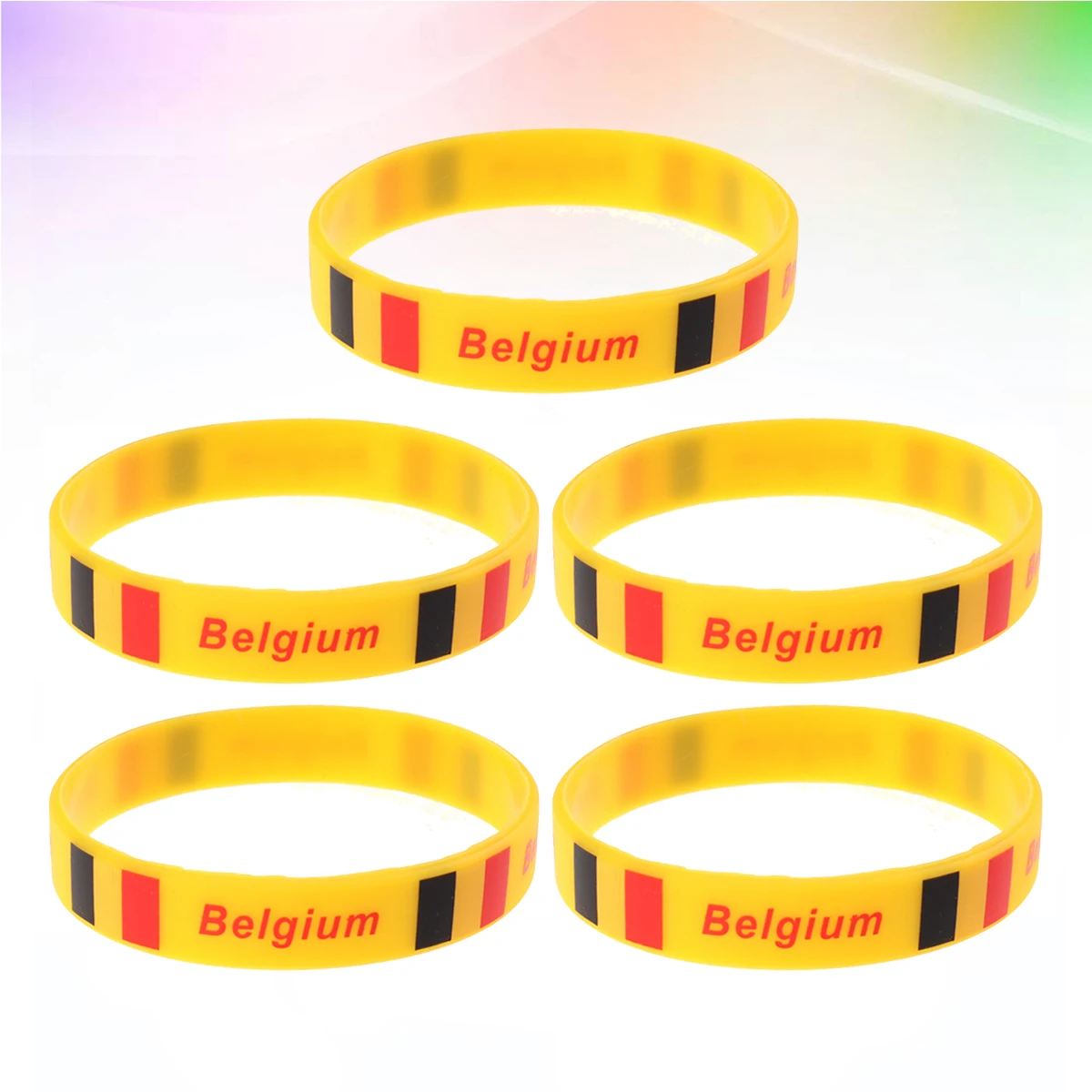 

5 Pcs Football Silicone Bracelet Australia Flag Competitions Wristband Team Bracelets Toddler