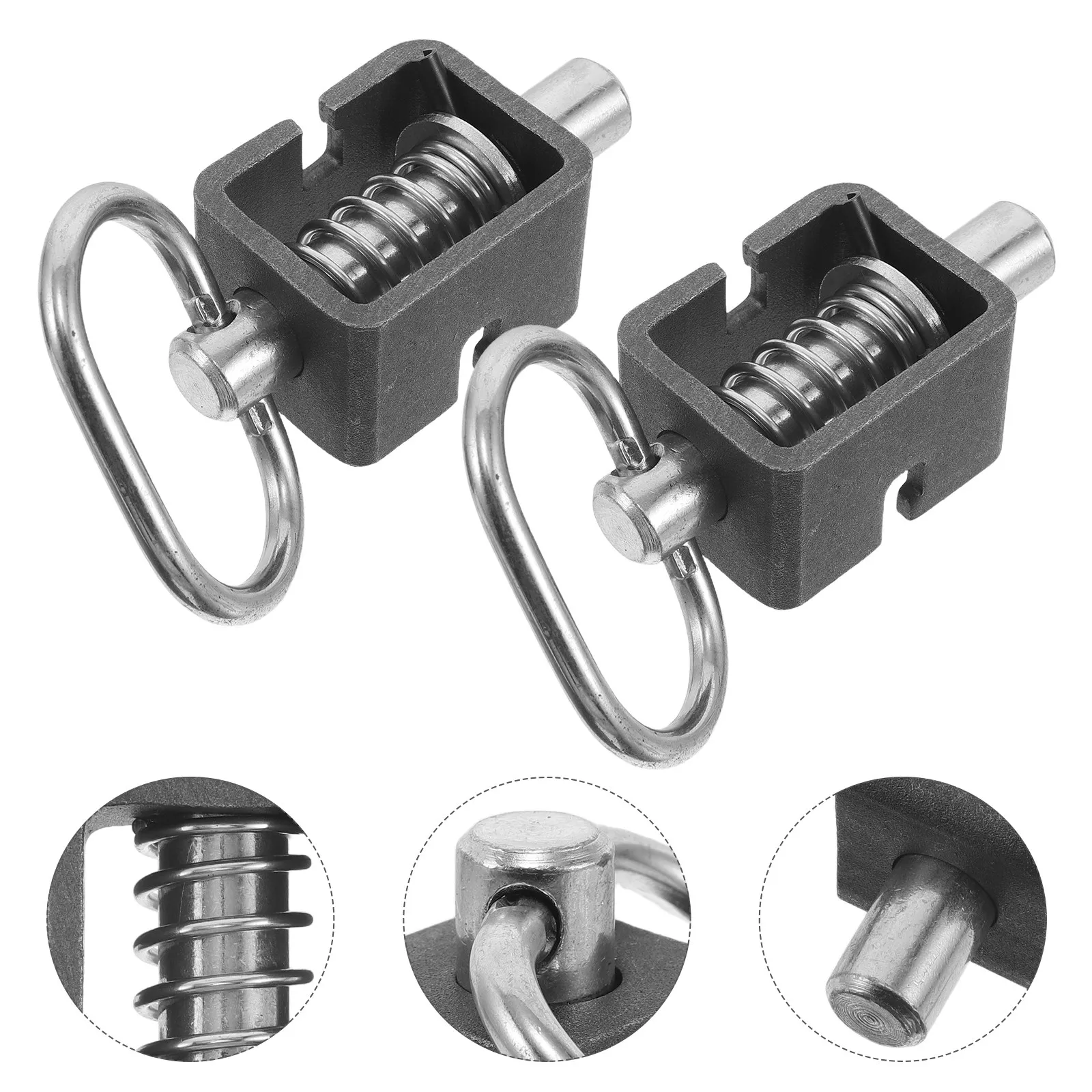 

2Pcs Trailer Door Spring Latch Weldable Heavy Duty Stainless Steel Cargo Utility Trailer Gate Locking Mechanism Ramp Gate