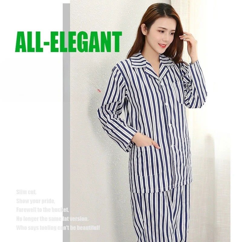 Verdikte patiëntkleding van puur katoen, ziektepatiëntset met lange mouwen, comfortabele, ademende, loszittende patiëntjurk