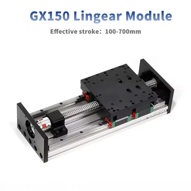 GX150 Sliding Stage Travel 100-700mm Z axis CNC Motion Table SFU1605 Ball Screw HGR15 Linear Guide Support Step Servo Moto