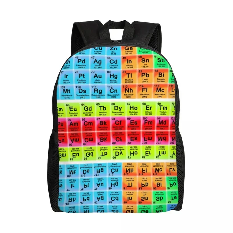 Custom Elements Periodic Table Backpacks Women Men Waterproof College School Science Chemistry Chemical Bag Printing Bookbags