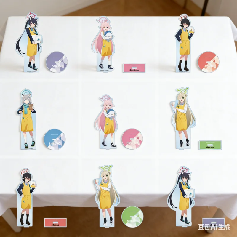Anime Blue Archive Kuromi Serika Shimoe Koharu Cosplay Acrylic standing sign board Keychain Bedroom decoration Festivals Gift