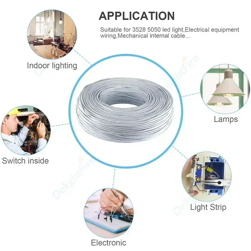 12V Car Automotive Wire UL2464 28 26 24 22 20 18 16 14 AWG LED Extension Cable 2 3 4 Core Flexible Wire For RGB CCT LED Stripes
