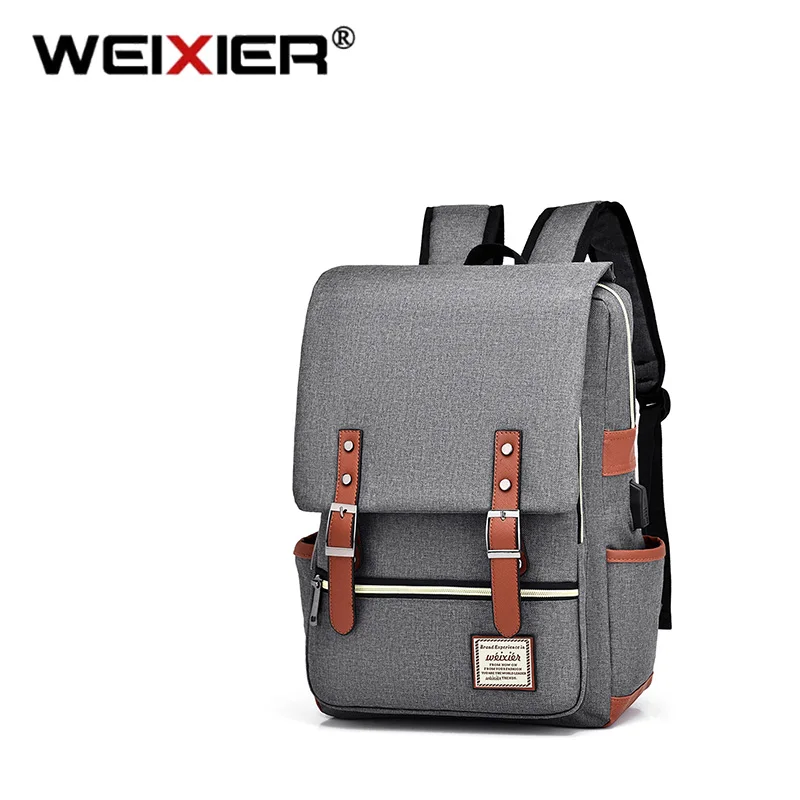 WEIXIER Back Pack Wear Resistant Scratch Schoolbag High Capacity Travel Computer Bags Oxford Cloth Mountaineering Charged Bag