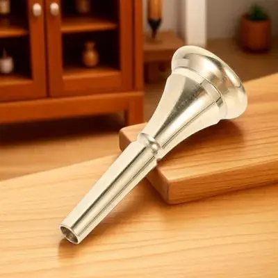 

Brass Mouthpiece for French Horn Durable Smooth Surface Easy Cleaning Portable Practice Accessories Small Piece