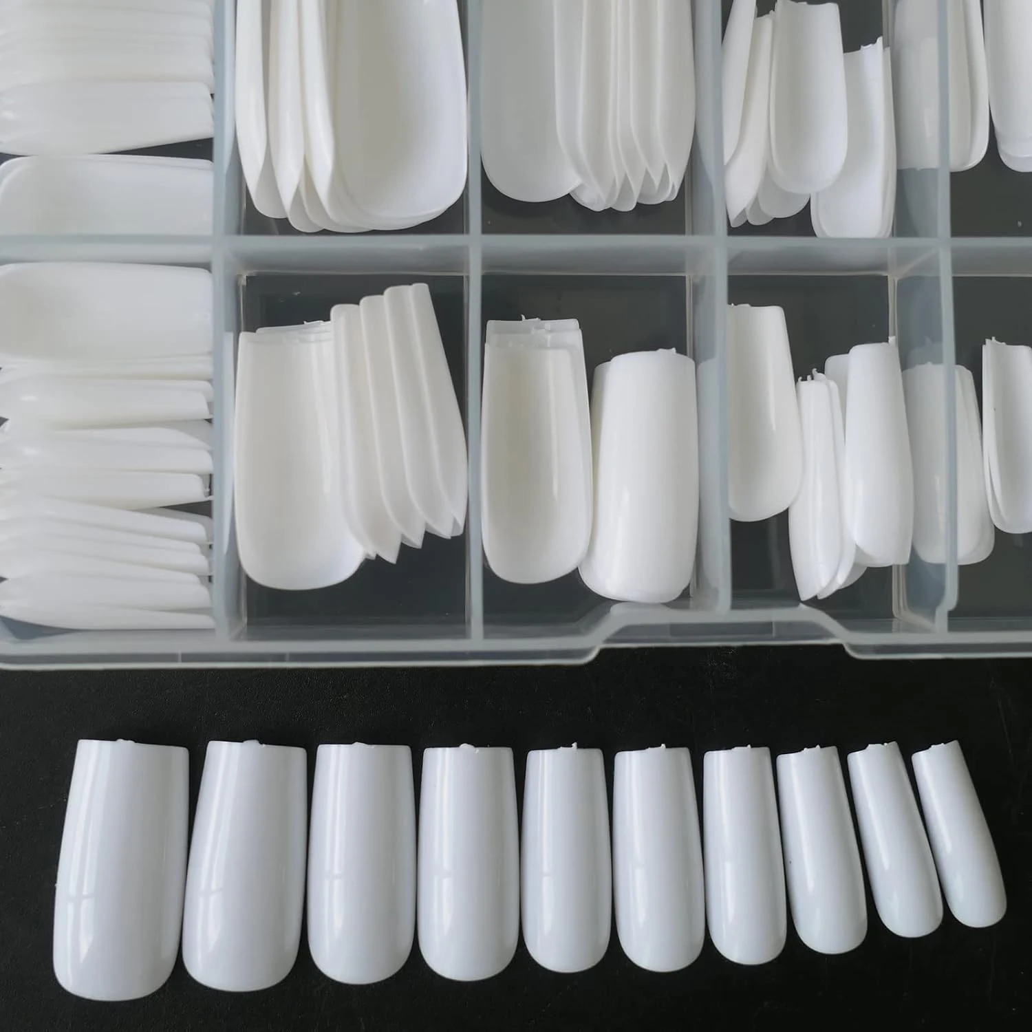 120Pcs Square Press on Nails Medium Long Ballerina Fake Nail Full Cover Artificial White False Nails Tips Acrylic Colored Nail