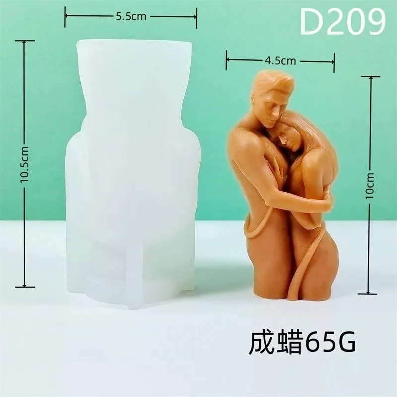 Valentine\'s Day Couple Embrace Silicone Candle Mold Diy Symbol of Love Sculpture Plaster Resin Casting Tool Home Crafts Gift