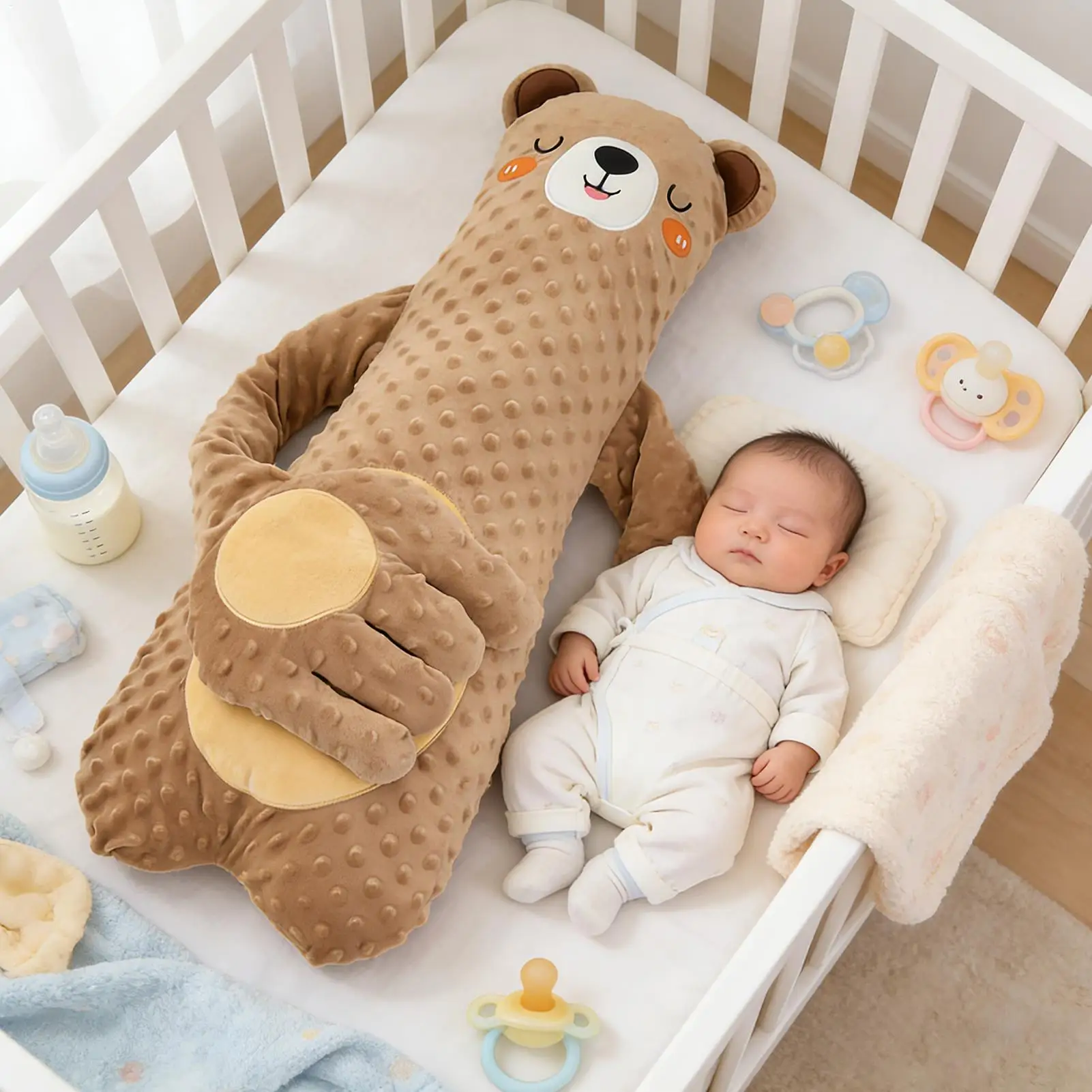 子供用パッティングソーザーピロー、リモコン付きソフトハグ電動ぬいぐるみ、穏やかな振動で心を落ち着かせ、ベッドやベビーベッドでの睡眠をサポートします