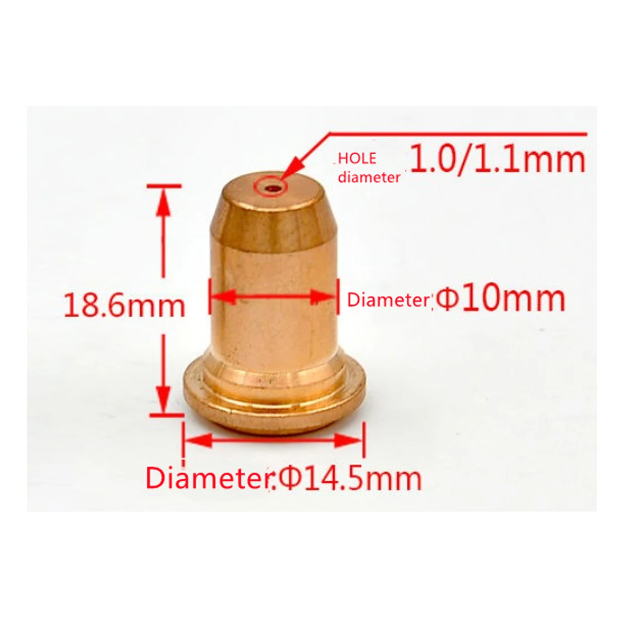 40 sztuk zestaw końcówek plazmowych 1.0mm 1.1mm elektroda 52582 dla PT60 PT40 IPT-40 palnik plazmowy 1.0mm dysza 51313P1.0 WSP- 061001