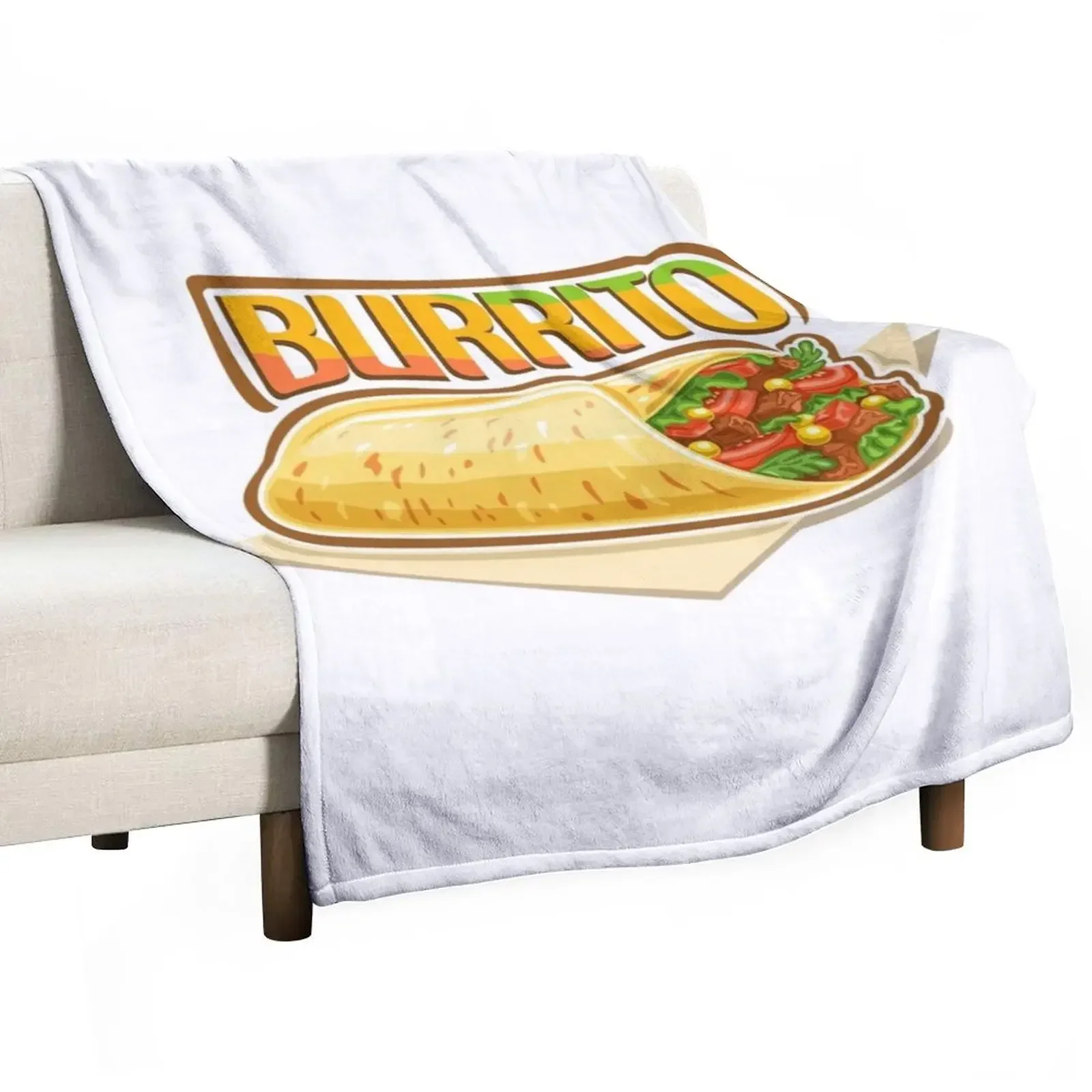 

burrito merch Throw Blanket Picnic Soft Plaid on the sofa Luxury Blankets