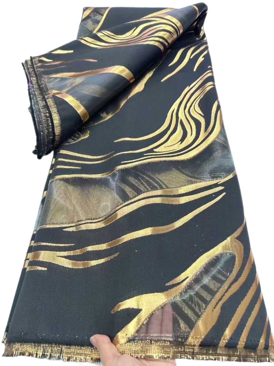 

Многоцветная африканская парчовая жаккардовая ткань, новейшая нигерийская дамасская позолота, кружевной материал, Brocard Tissu, 5 ярдов для шитья платьев