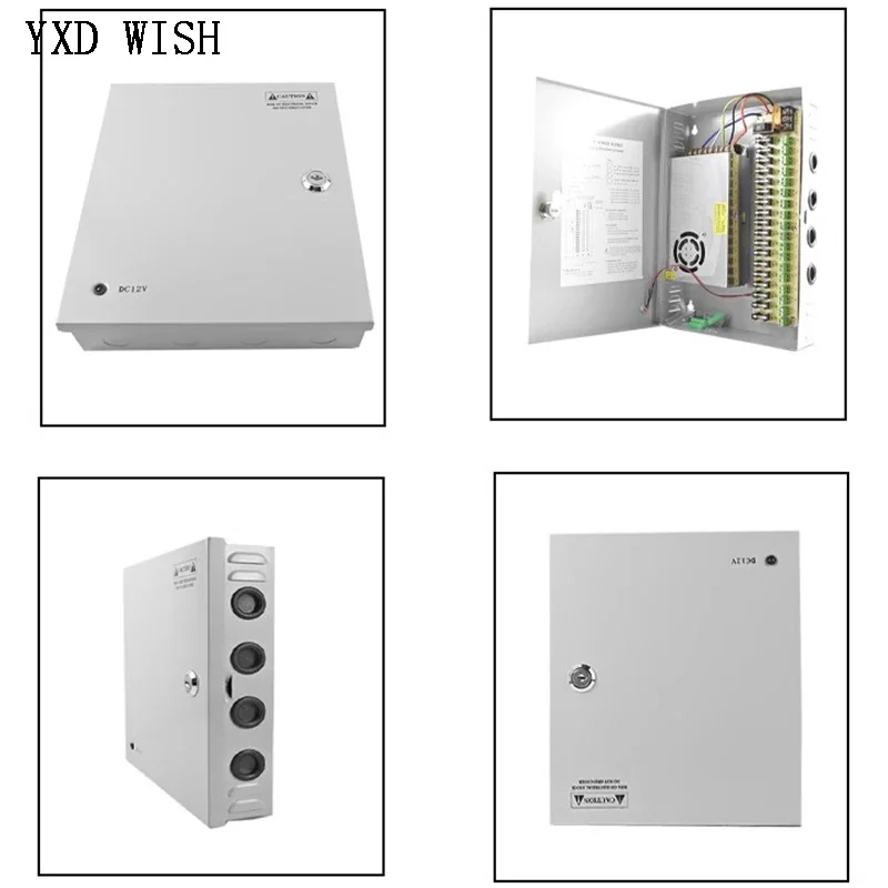 4CH 9CH Switching Power Supply DC Distribution CCTV Power Supply Box 5V 12V 5A/10A/15A Switch Power Supply LED Transformer